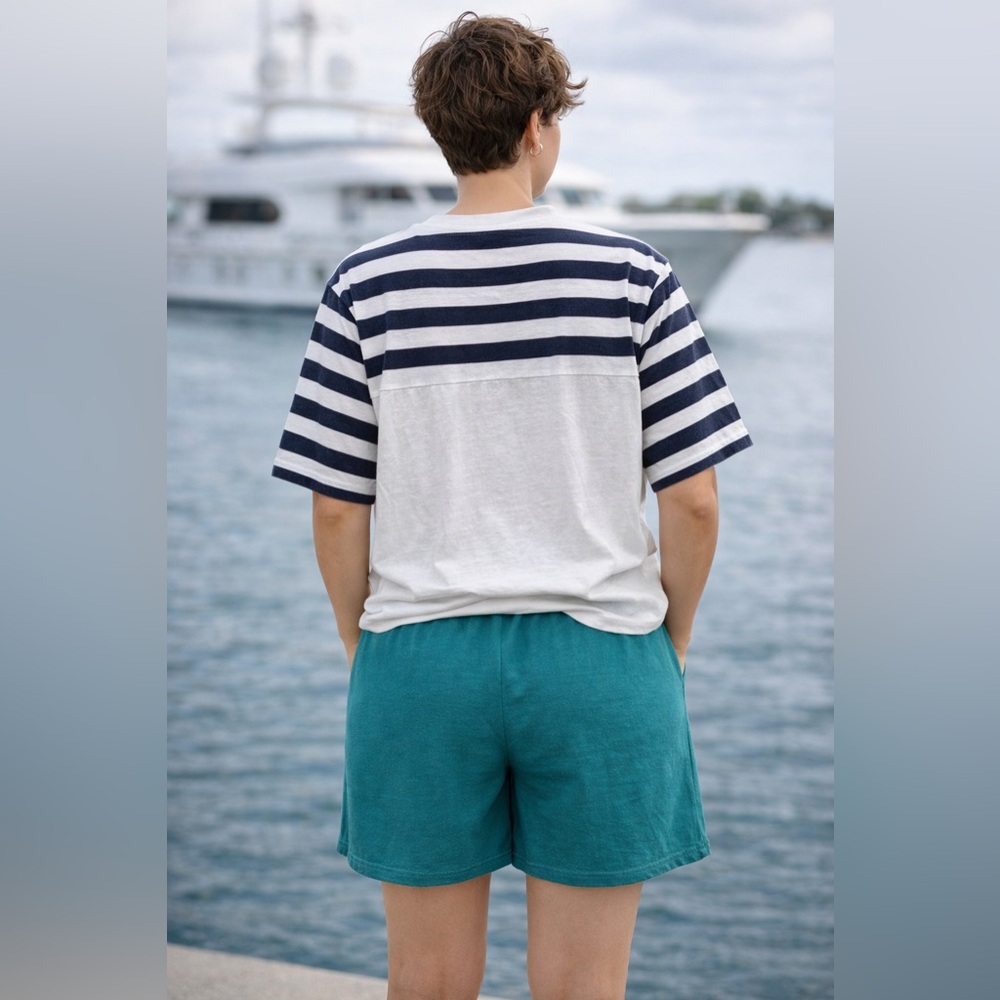 Pier Connection Vintage Striped Yacht Tee Nautical Cotton | Unisex XL - Picture 2 of 10